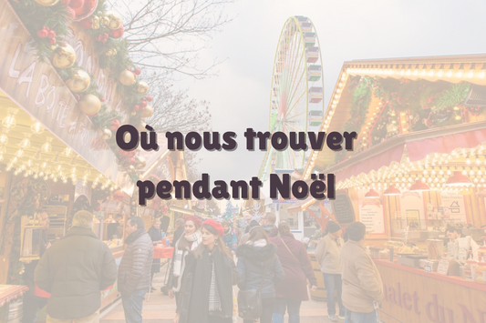 Où retrouver Binette la marque française de mode écoresponsable de sacs banane et accessoires upcyclés pendant noel les périodes de fête : au mérché de noel du parvis de la défénse, puis à d'autres pop-up de noel
