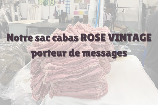 sac cabas rose vintage ROSE VINTAGE transformés en france et délavés en France grâce à la méthode 100% naturelle et écoresponsable du délavage à l'ozone avec les teintures de Francede la marque binette