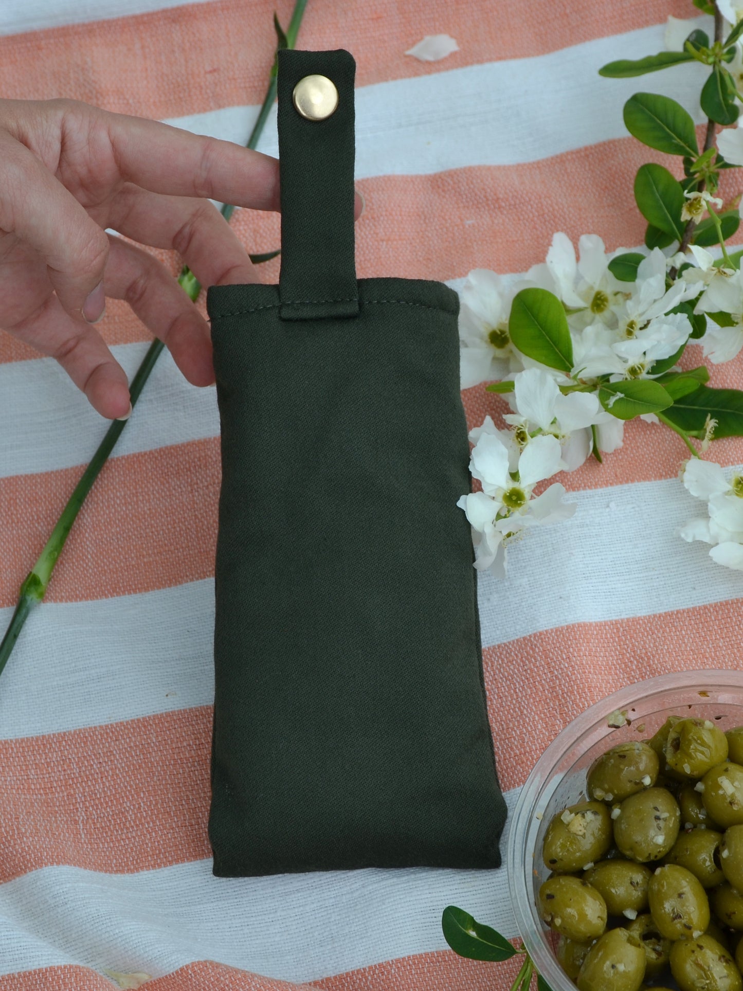 Étui à lunette écoresponsable vert fait par une marque française