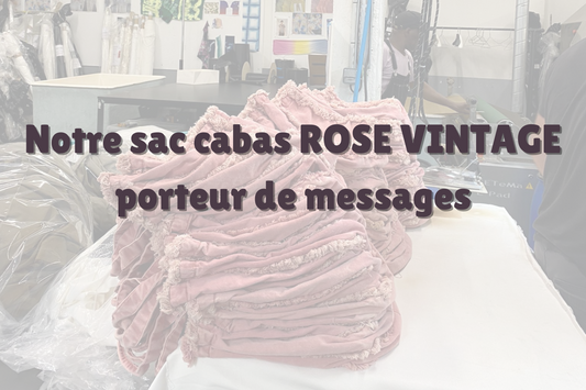 sac cabas rose vintage ROSE VINTAGE transformés en france et délavés en France grâce à la méthode 100% naturelle et écoresponsable du délavage à l'ozone avec les teintures de Francede la marque binette 