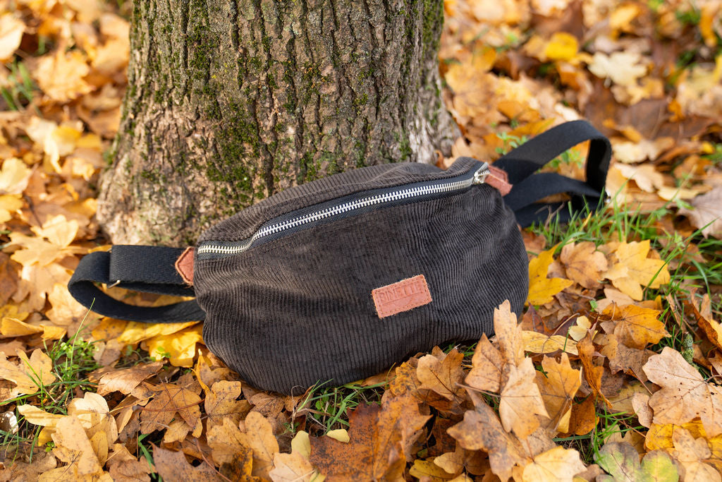 Sac banane Binette - Velours côtelé noir 🖤