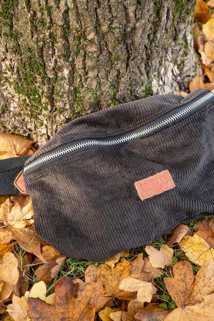 Sac banane Binette - Velours côtelé noir 🖤