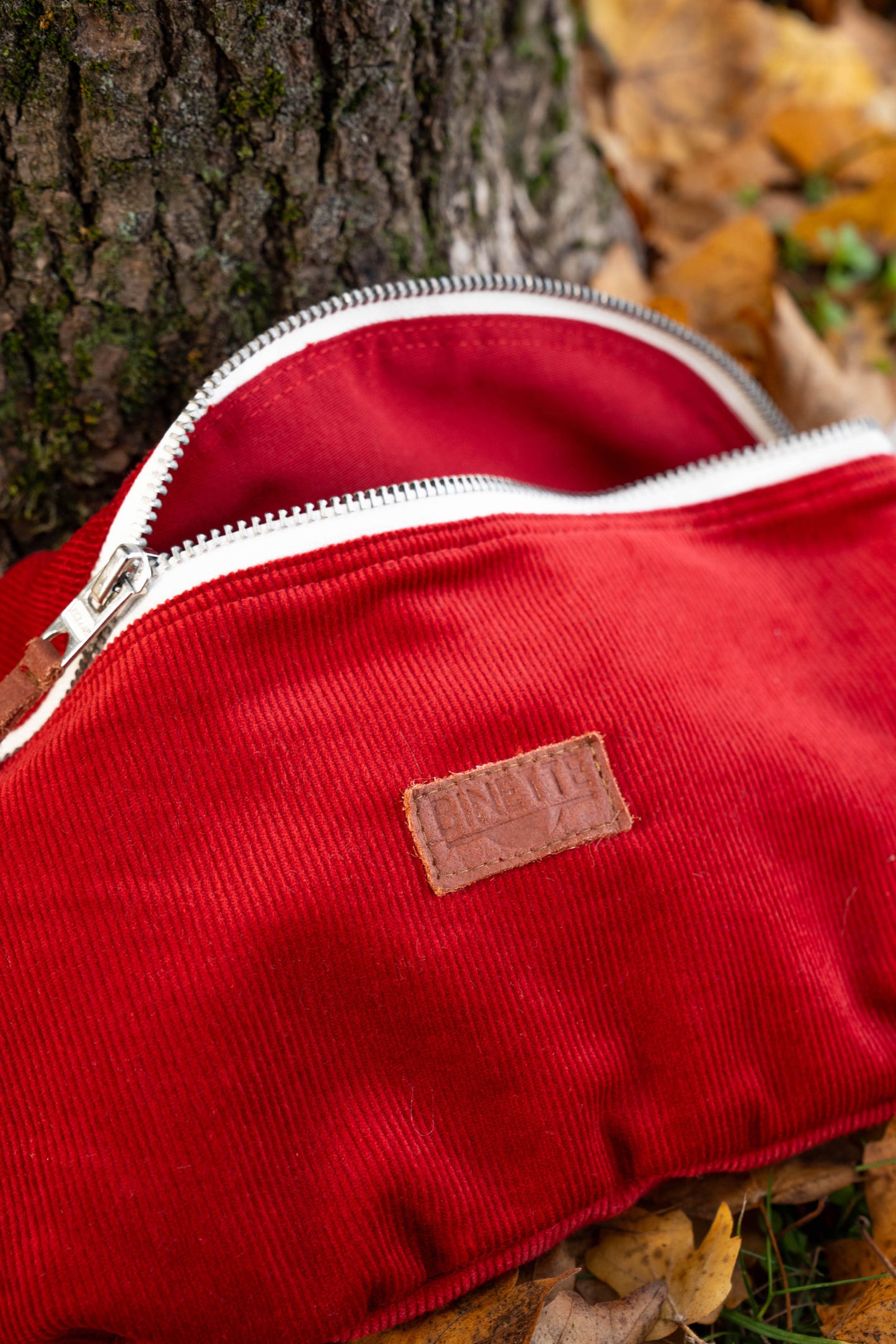 Sac banane Binette - velours côtelé rouge ❣️Format XL