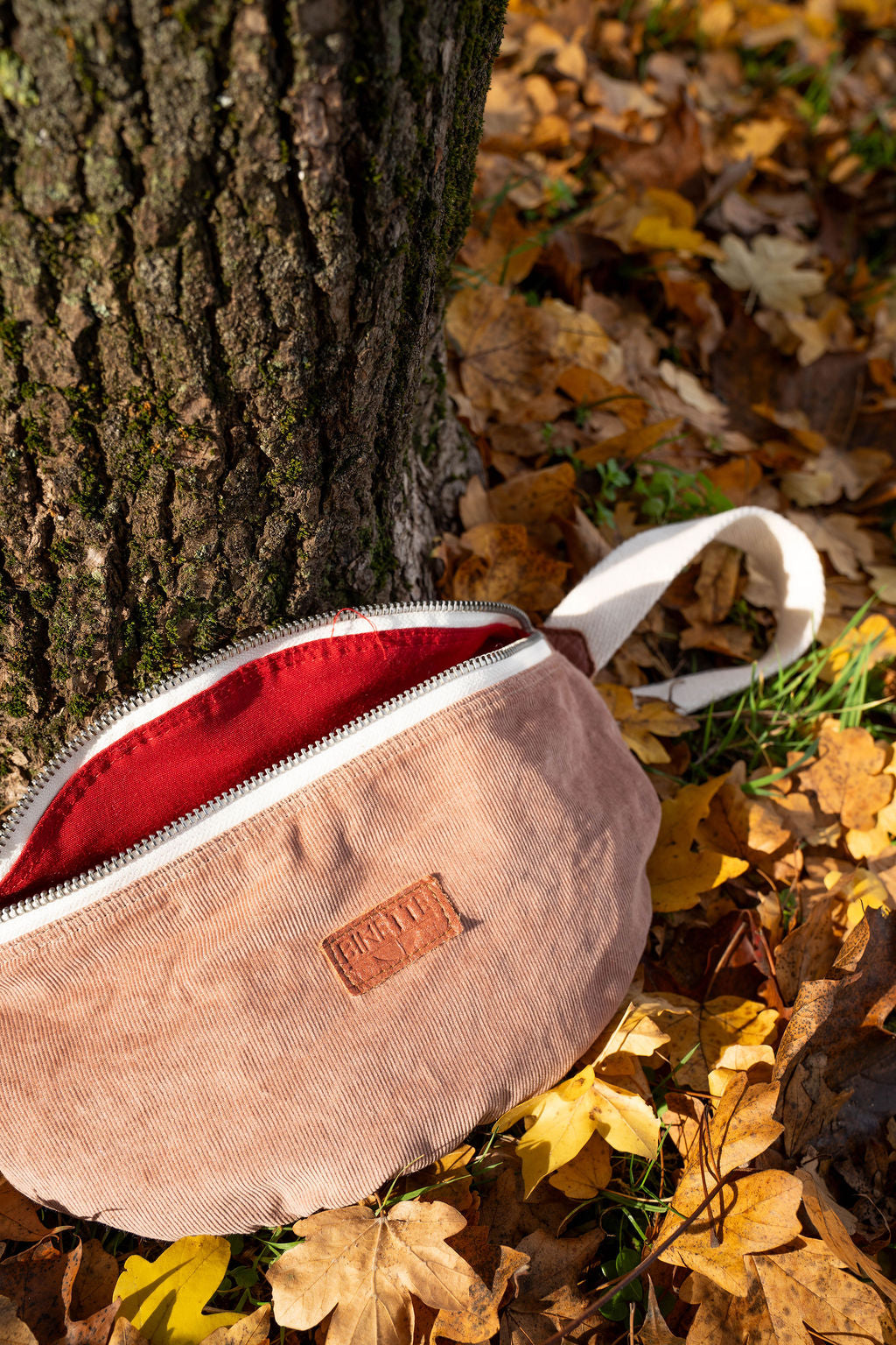 Sac banane Binette - Velours côtelé rose claire 💓