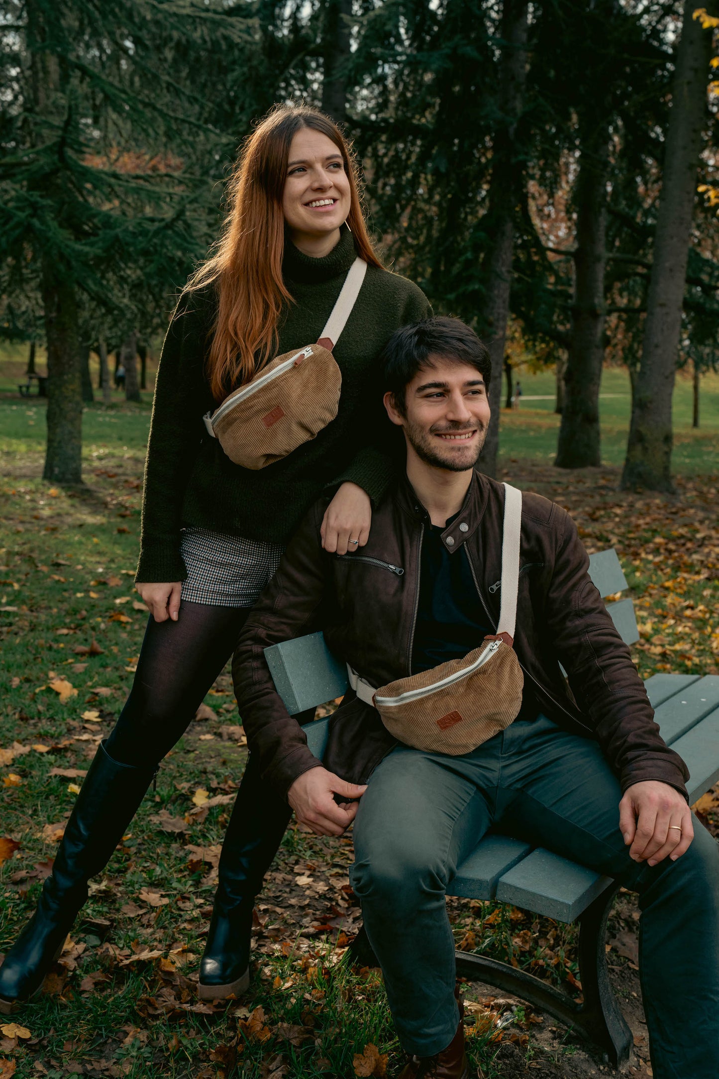 Sac banane Binette - velours côtelé marron claire 🤎